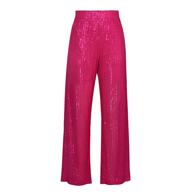 Camicetta paillettes top e pantaloni