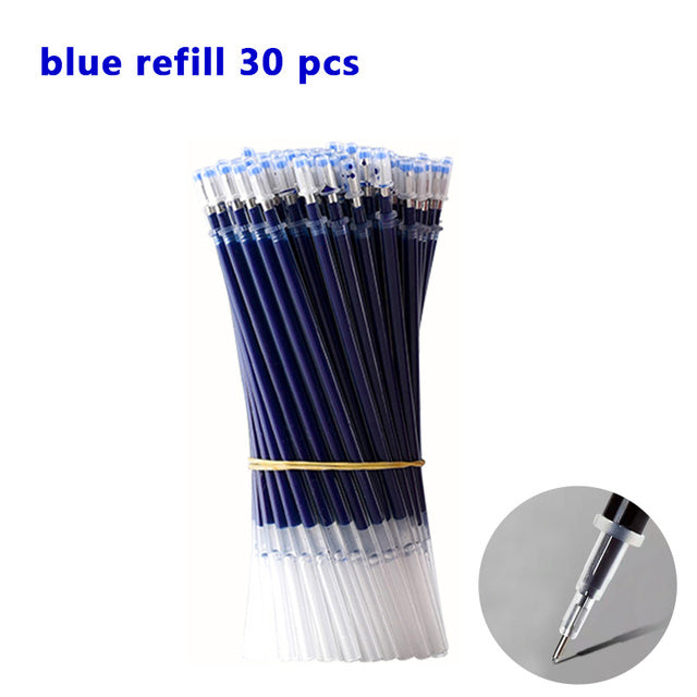 25 Pcs Set di ricarica penna a sfera nero blu rosso inchiostro Gel penna punta 0.5mm