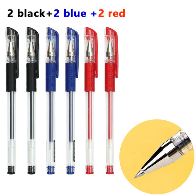 25 Pcs Set di ricarica penna a sfera nero blu rosso inchiostro Gel penna punta 0.5mm