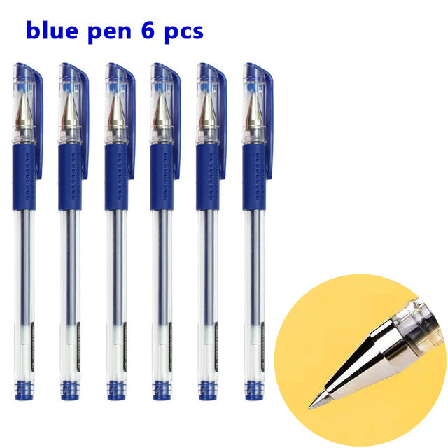 25 Pcs Set di ricarica penna a sfera nero blu rosso inchiostro Gel penna punta 0.5mm