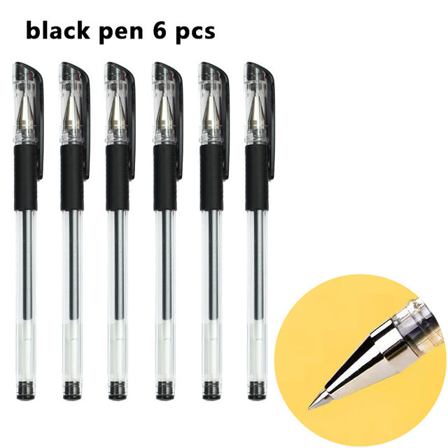 25 Pcs Set di ricarica penna a sfera nero blu rosso inchiostro Gel penna punta 0.5mm