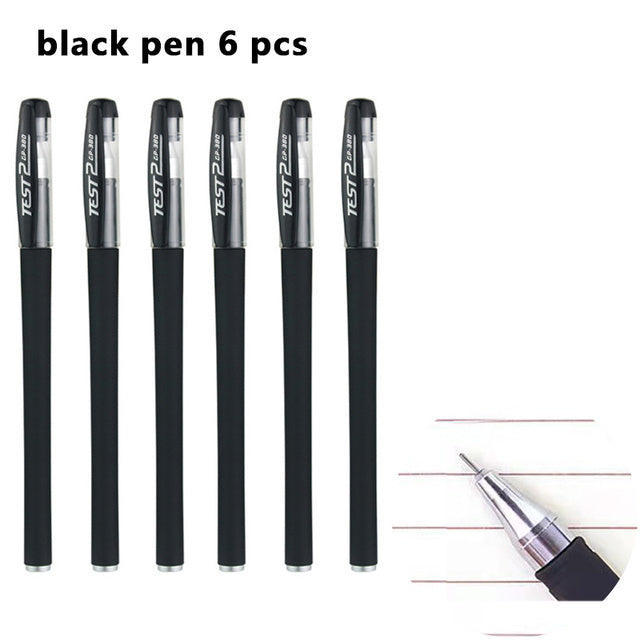 25 Pcs Set di ricarica penna a sfera nero blu rosso inchiostro Gel penna punta 0.5mm