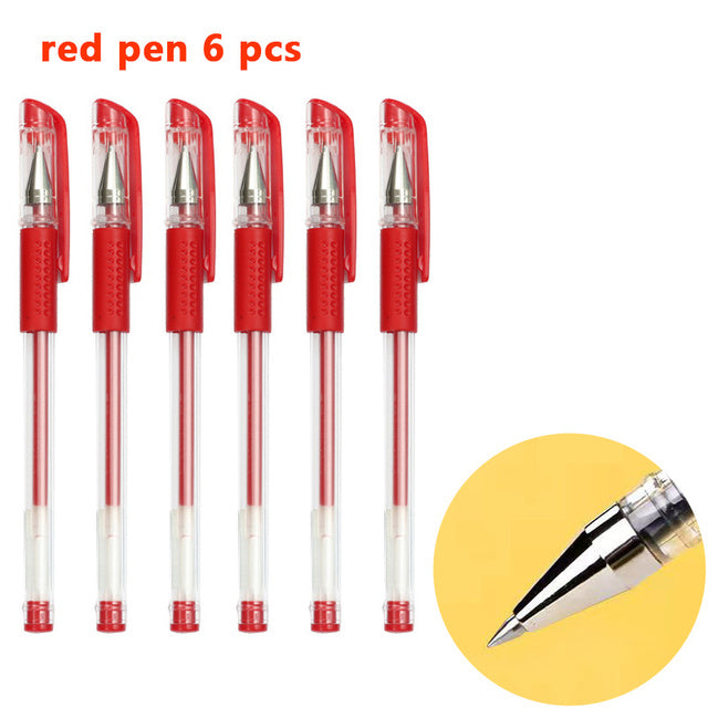 25 Pcs Set di ricarica penna a sfera nero blu rosso inchiostro Gel penna punta 0.5mm