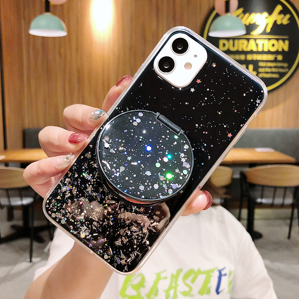 Make-up Specchio Paillettes Glitter Mascherina Per  iPhone 13 12 11 Pro Max XR X XS Max 7 8 
White