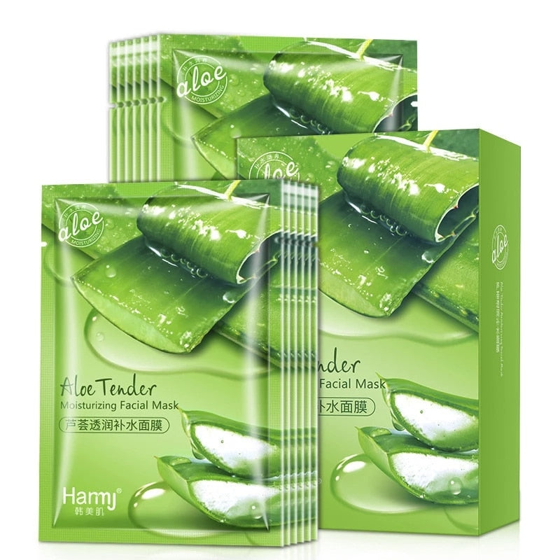 Maschera Viso Aloe Vera 10 pezzi