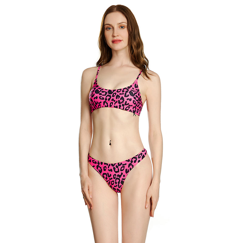 Set Reggiseno e Mutandine Push Up Leopardo