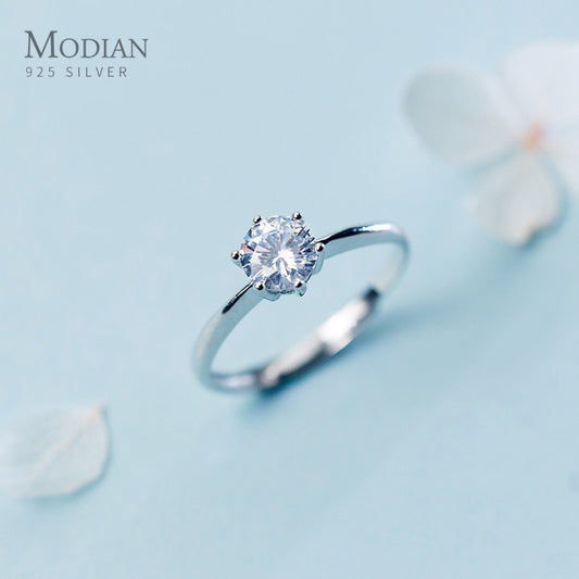 Modian 3 Different Size Dazzling AAA Zircon Ring for Women Fashion 925 Sterling Silver Wedding Engagement Ring Fine Jewelry