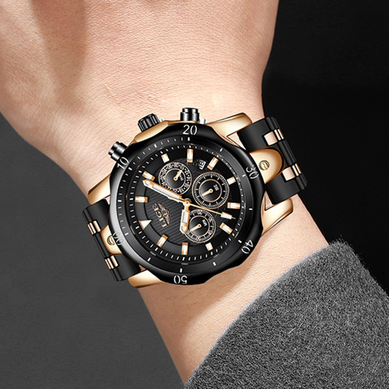 New Fashion Watch Uomo LIGE Top Brand Orologi Sportivi