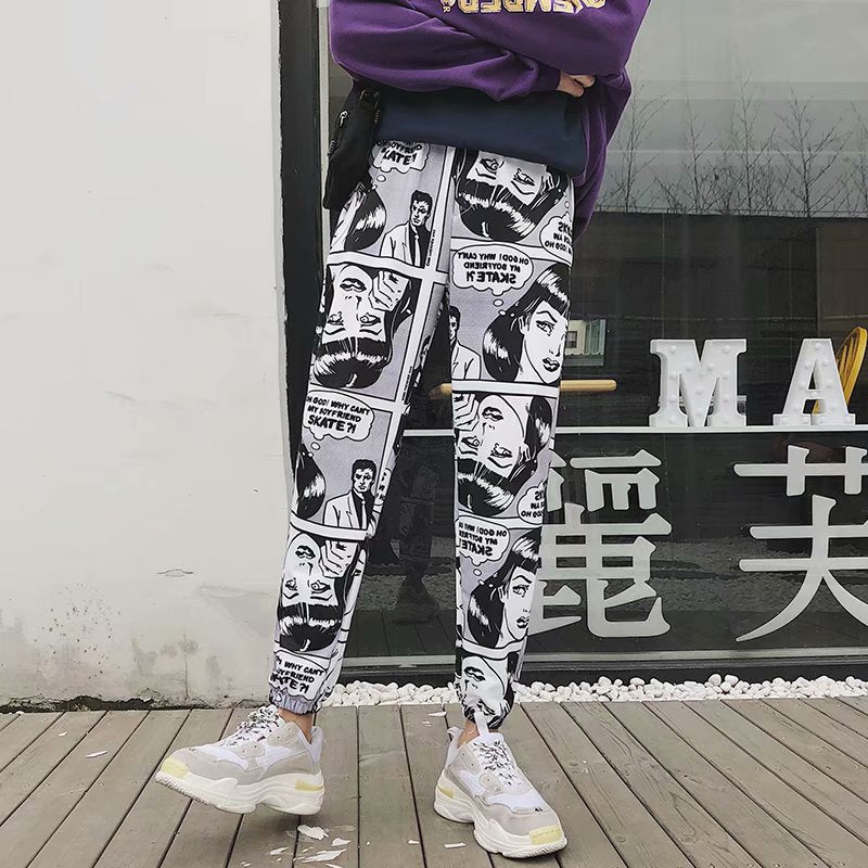 Pantalone Hip Hop Cartoon Unisex