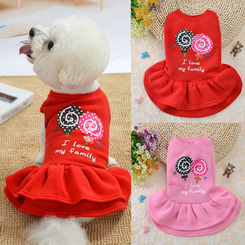 Cute Dog Dress Vestiti per Cani di Piccola Taglia