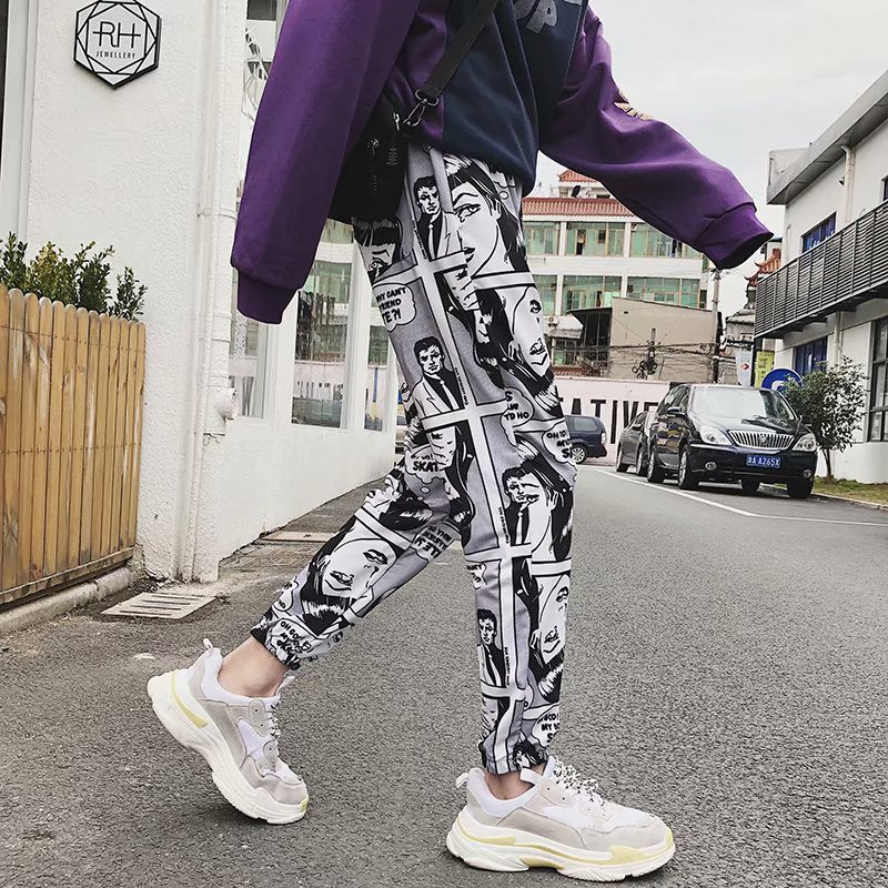 Pantalone Hip Hop Cartoon Unisex