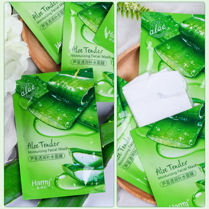 Maschera Viso Aloe Vera 10 pezzi