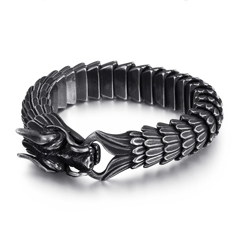 Bracciale Uomo in Acciaio Inossidabile a Forma di Drago