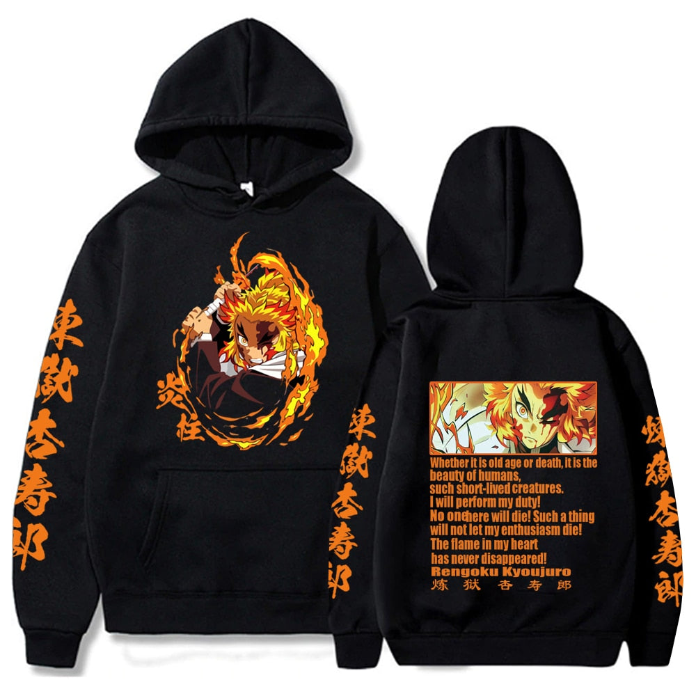 Demon Slayer Anime Felpa con Cappuccio Tg XXXL