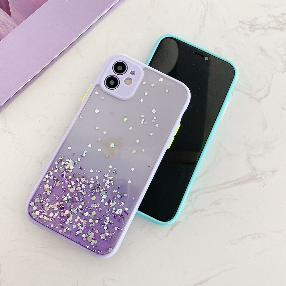 Mascherina Trasparente Paillettes Per iPhone 13 12 11 Pro Max 12 XR X XS Max 7 8
Black