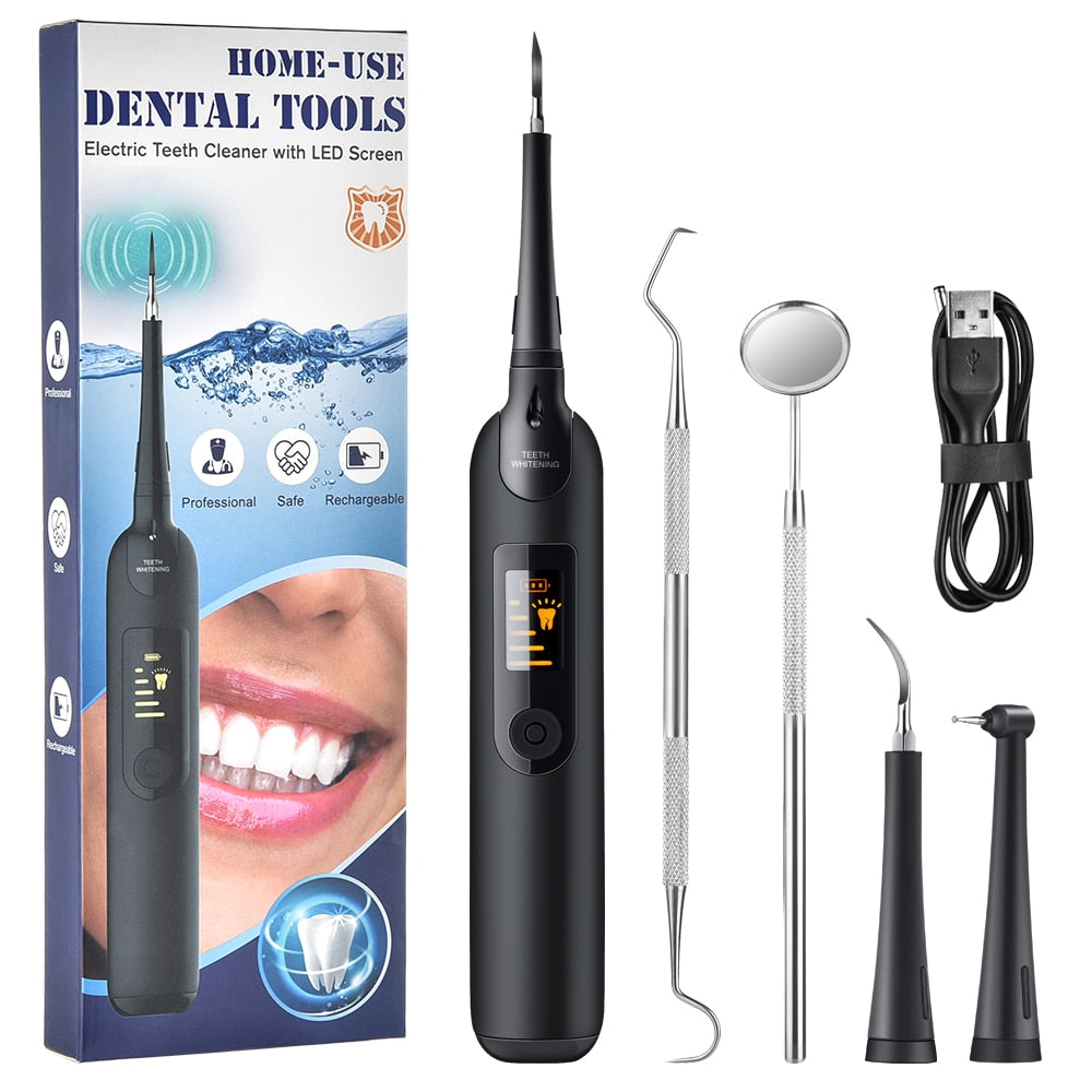 Portable Electric Sonic Dental Scaler Tooth Calculus Remover LCD Display Whiten Teeth Scaler Tartar Plaque Remover for Teeth