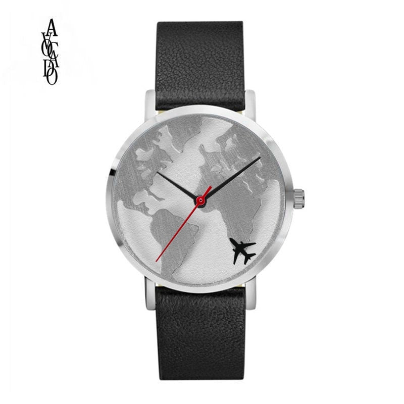 Orologio Unisex Modello Aeroplano con Cinturino in Pelle