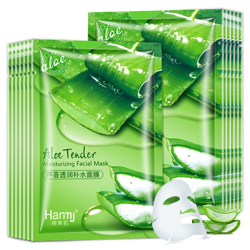 Maschera Viso Aloe Vera 10 pezzi