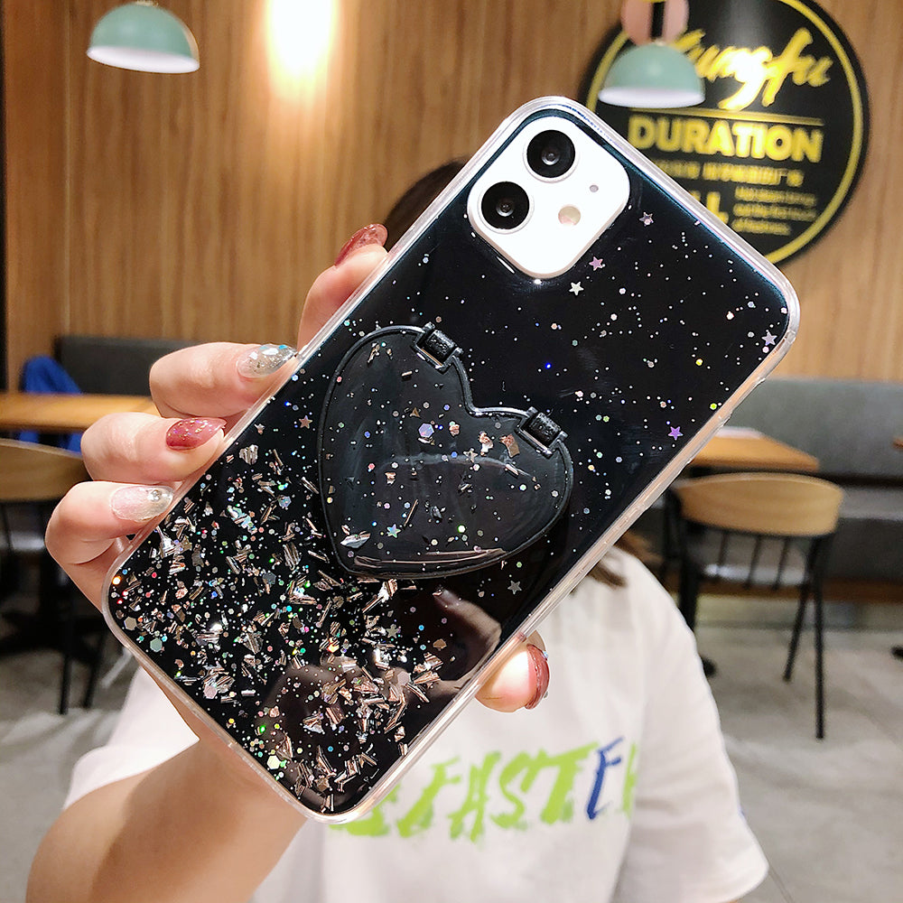 Make-up Specchio Paillettes Glitter Mascherina Per  iPhone 13 12 11 Pro Max XR X XS Max 7 8 
White