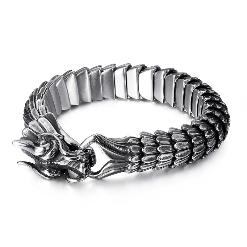 Bracciale Uomo in Acciaio Inossidabile a Forma di Drago