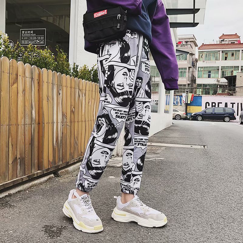 Pantalone Hip Hop Cartoon Unisex