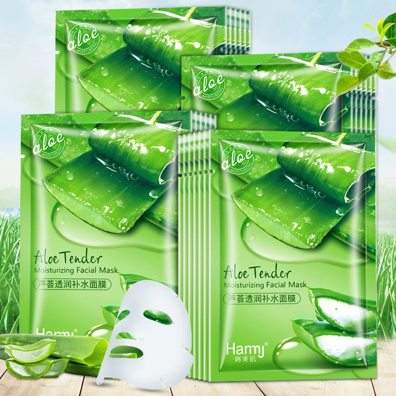 Maschera Viso Aloe Vera 10 pezzi