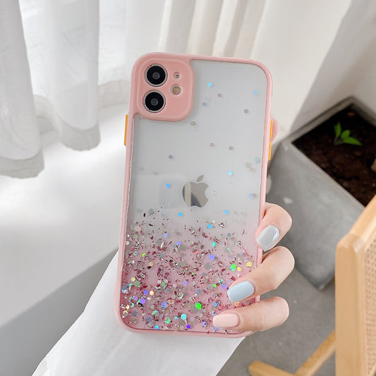 Mascherina Trasparente Paillettes Per iPhone 13 12 11 Pro Max 12 XR X XS Max 7 8
Pink