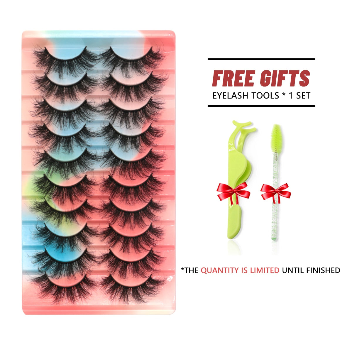 GROINNEYA Eyelashes 3D Mink Lashes Fluffy Soft Wispy Natural Cross Eyelash Extension Reusable Lashes Mink False Eyelashes Makeup