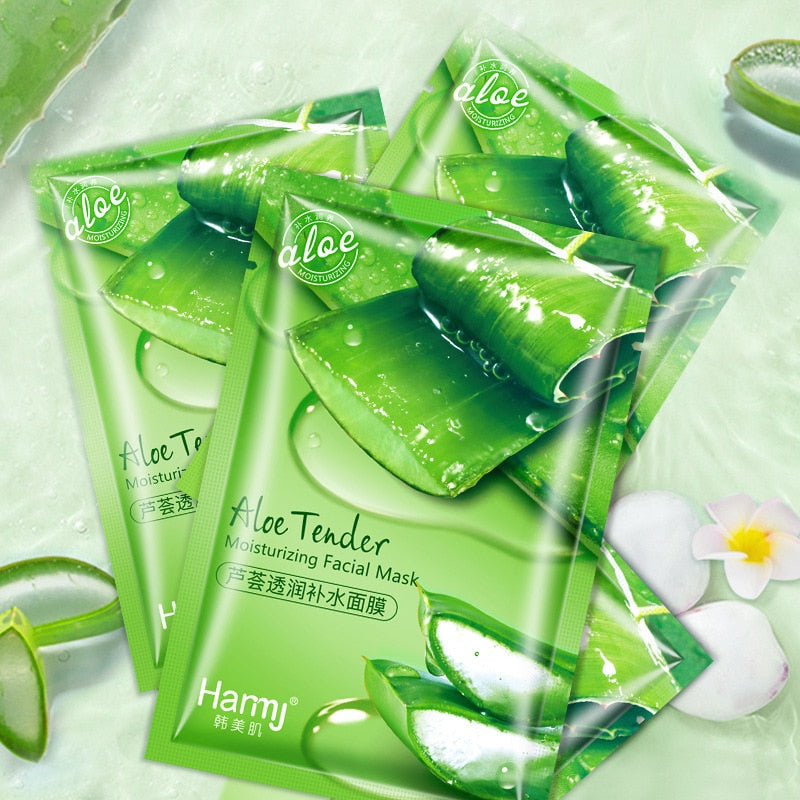 Maschera Viso Aloe Vera 10 pezzi