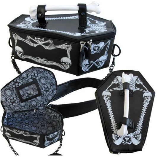 Borsa Con Tracolla Nero Punk Gothic