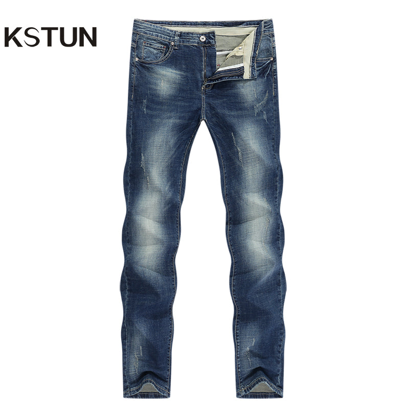 Jeans blu scuro uomo Stretch Slim in Denim