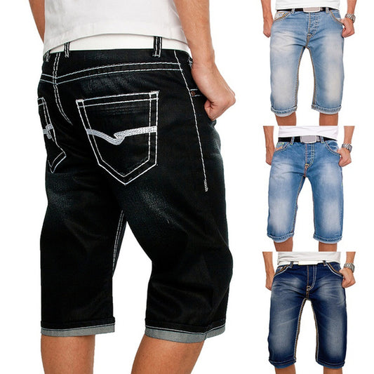 Pantaloncini di Jeans da uomo Casual estivi Streetwear