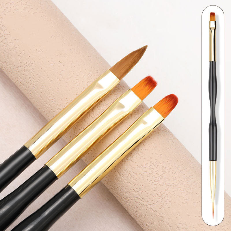 3Pcs French Stripe Nail Art Liner Brush Set Tips Ultra-thin Line Drawing Pen Dual End UV Gel Painting Brushes Manicure Tools