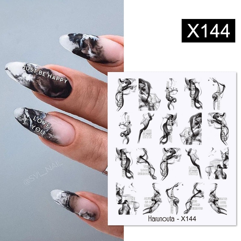 Harunouta 1 Sheet Nail Water Decals Transfer Lavender Spring Flower Leaves Nail Art Stickers Nail Art Manicure DIY