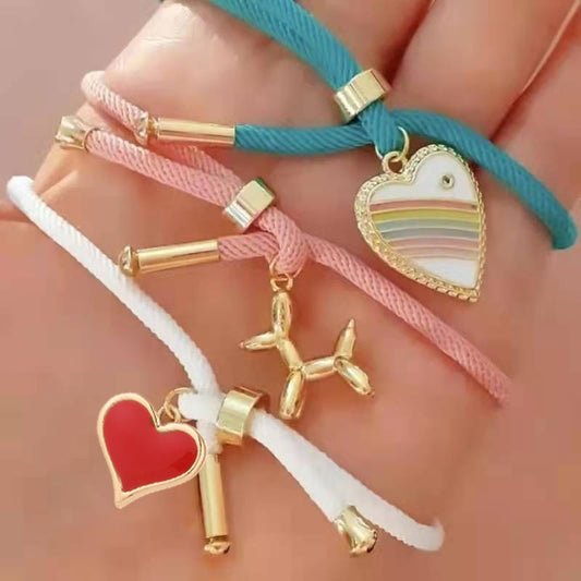 Charm Braided Chain Bracelet for Men Gold Color Women's Link Bracelets Milanese Rope Wristband Boho Couple Bracelet Gifts Friend