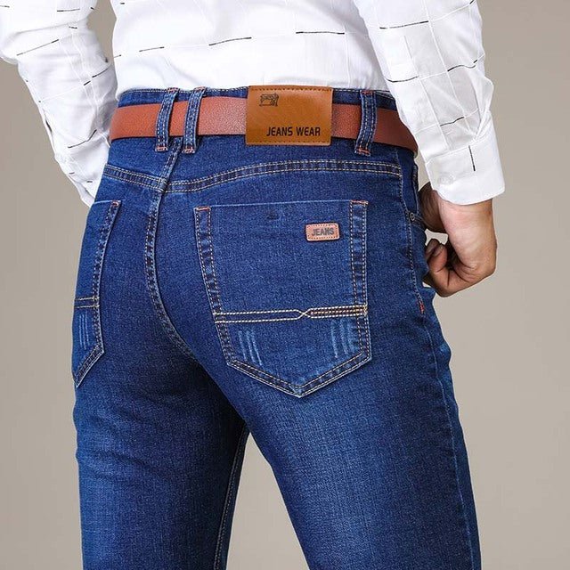 Uomo Classico Jeans Denim